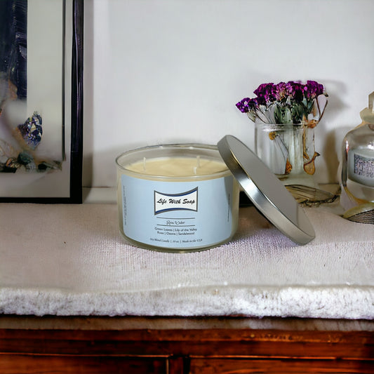 Rain Water 10 oz Candle, 3-wick