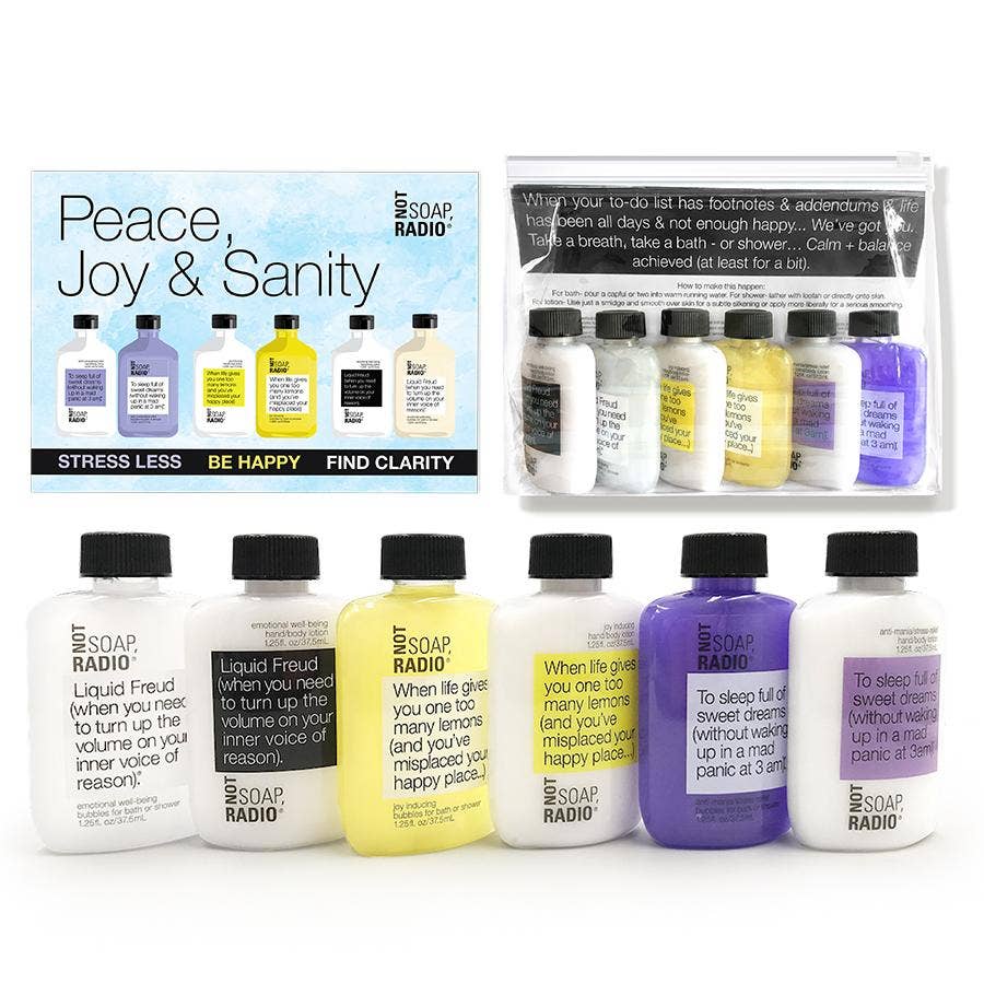 Peace, joy & sanity gift set