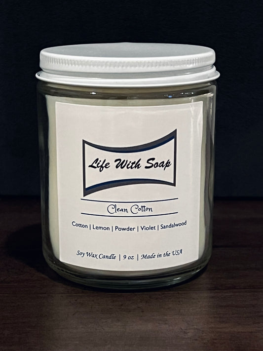 Clean Cotton Soy Candle - Wooden Wick