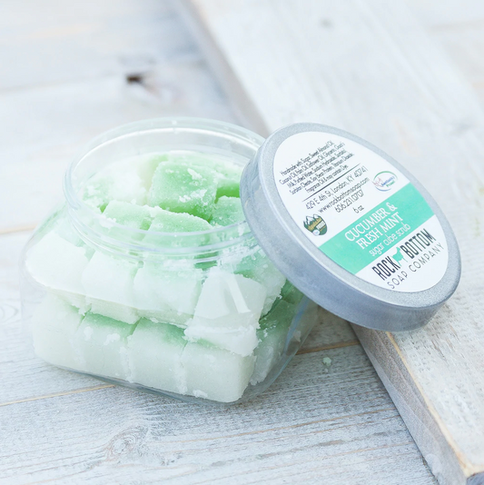 Cucumber & Fresh Mint Goat Milk Sugar Cube Scrubs